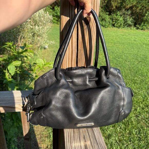 Cole Haan Sophisticated Black Leather Shoulder Bag - Picture 2 of 11